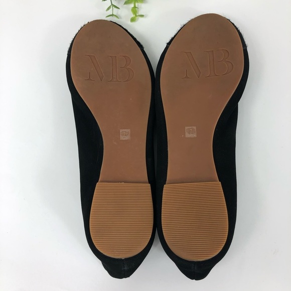 Matt Bernson Waverly Cap Toe Ballet Flats Black suede Size 7M. - Picture 5 of 12